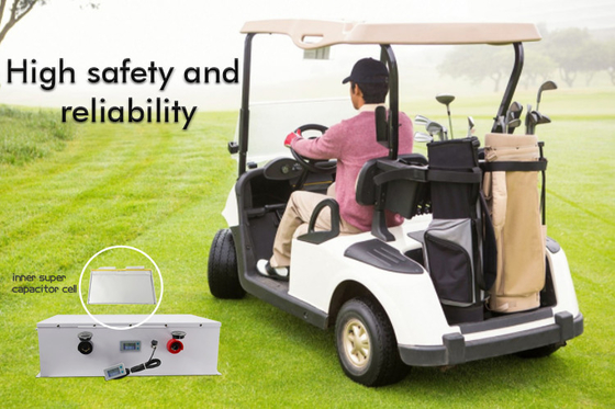 Super Capacitor Golf Cart Battery Bank 48v 100Ah مع نظام إدارة البطارية