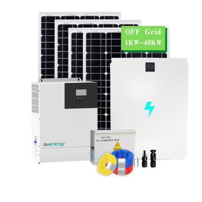 نظام الطاقة الشمسية الهجين متعدد الاستخدامات 5KW 10KW 20KW للمنزل