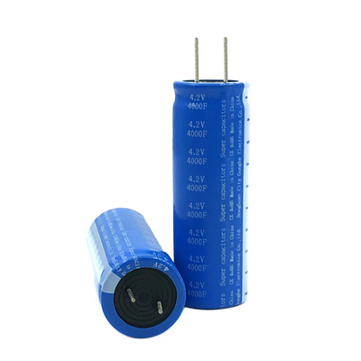 خلية المكثف الكهربائي الفائق من IEC 4.2V 4000F لنظام الإضاءة الشمسية