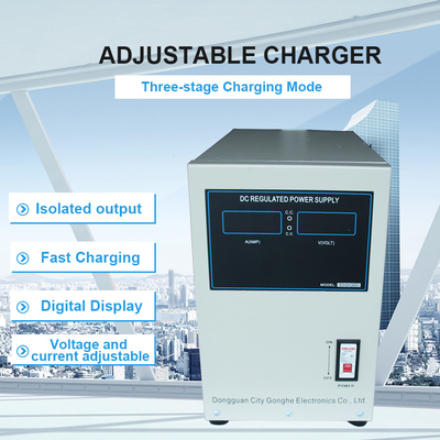 40Ah شاحن بطارية السيارة العملي مستدام 220V 380V اللون الأبيض