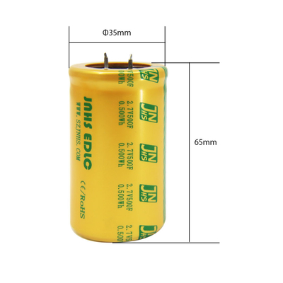 المكثفات الفائقة Cell Snap in 2.7 Volt 500 Farad استبدال البطاريات
